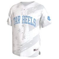 North Carolina Tar Heels GameDay Greats Lightweight Collegiate Baseball Americana Fashion Jersey - White