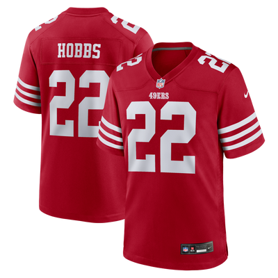 San Francisco 49ers Nate Hobbs Nike Scarlet Team Game Jersey