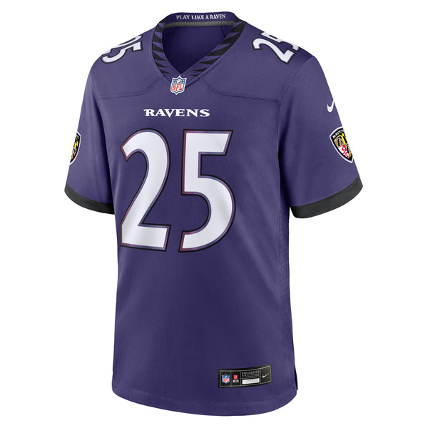 Baltimore Ravens K'Von Wallace Nike Purple Team Game Jersey