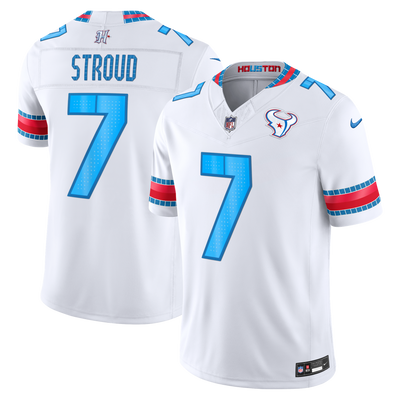 Houston Texans C.J. Stroud Nike White 2026 Rivalries Collection Printed Limited Jersey