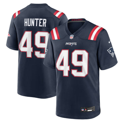 New England Patriots Erick Hunter Nike Navy Team Game Jersey