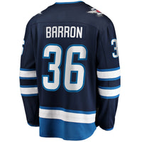 Winnipeg Jets Morgan Barron Navy jersey – view 4