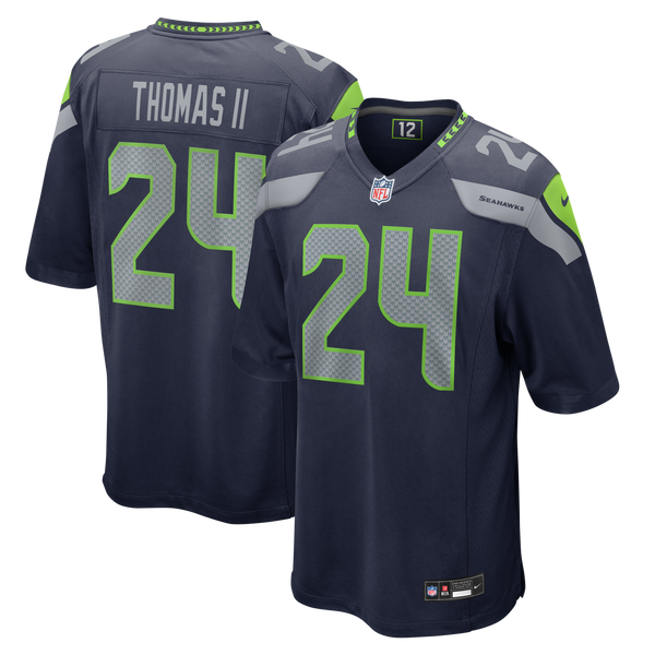 Seattle Seahawks Rodney Thomas II Nike College Navy Team Game Jersey