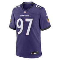 Baltimore Ravens Ethan Burke Nike Purple Team Game Jersey
