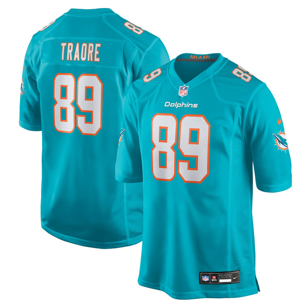 Miami Dolphins Seydou Traore Nike Aqua Team Game Jersey