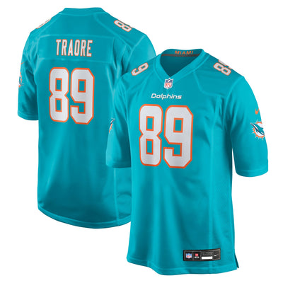 Miami Dolphins Seydou Traore Nike Aqua Team Game Jersey