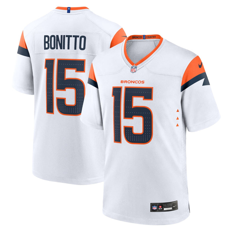 Denver Broncos Nik Bonitto White jersey – view 1