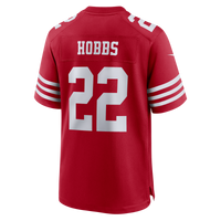 San Francisco 49ers Nate Hobbs Nike Scarlet Team Game Jersey