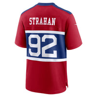 New York Giants Michael Strahan Nike Century Red Alternate Retired Player Game Jersey