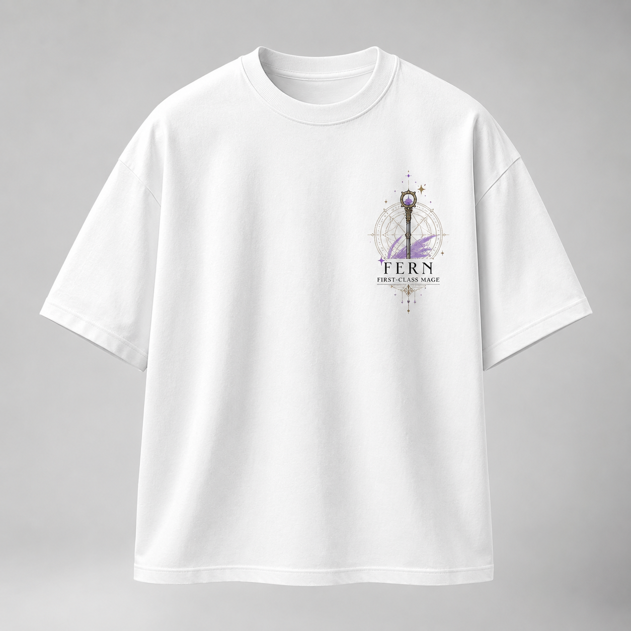 White t-shirt with Fern Frieren First-Class Mage graphic – photo 2
