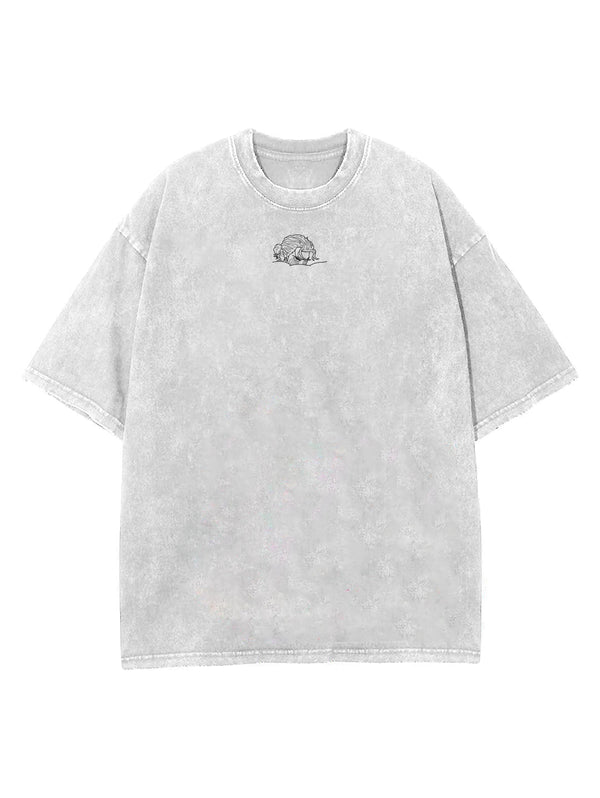 Washed white t-shirt with Eren Yeager Attack On Titan Freedom Above All graphic – photo 2