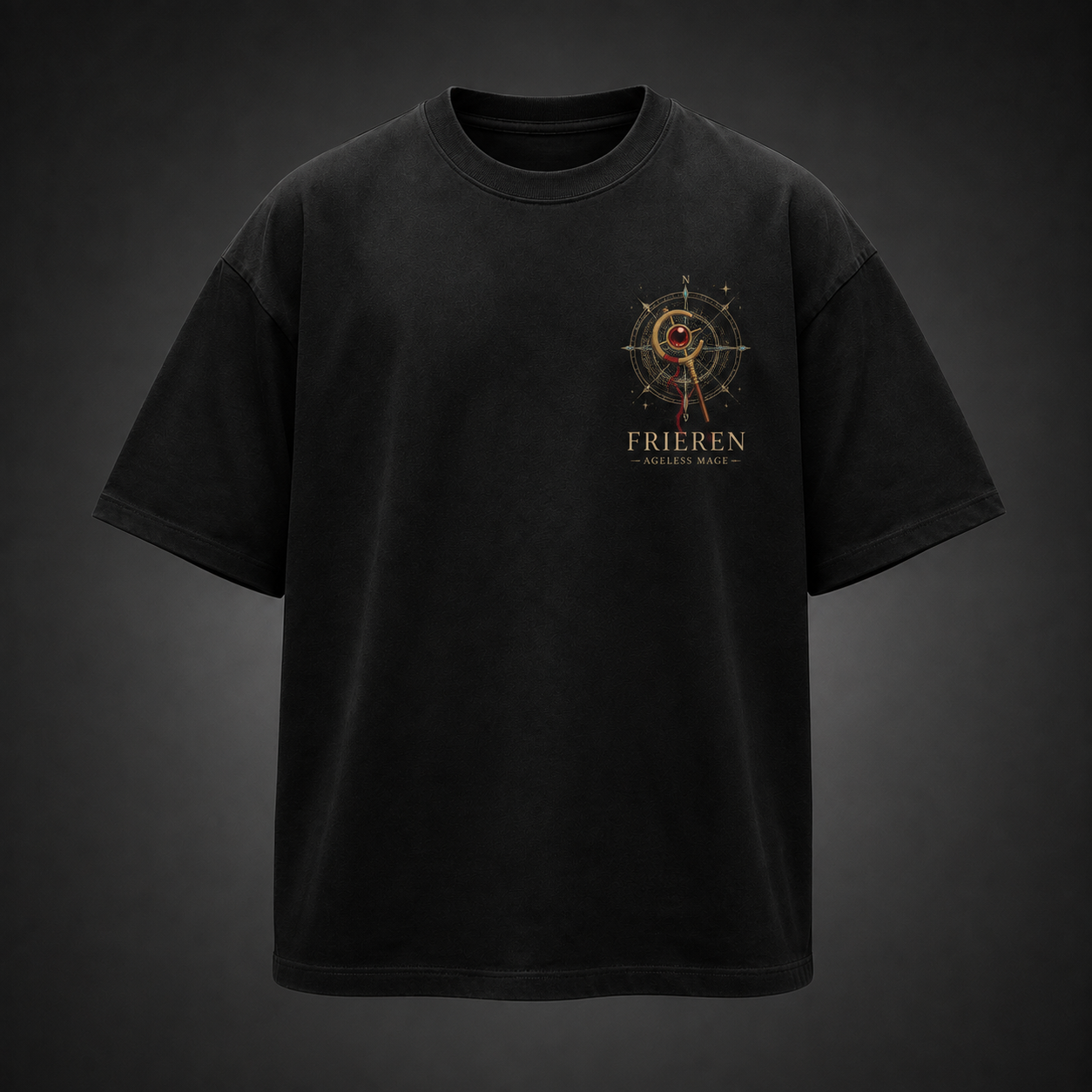 Black t-shirt with Frieren Ageless Mage graphic – photo 2