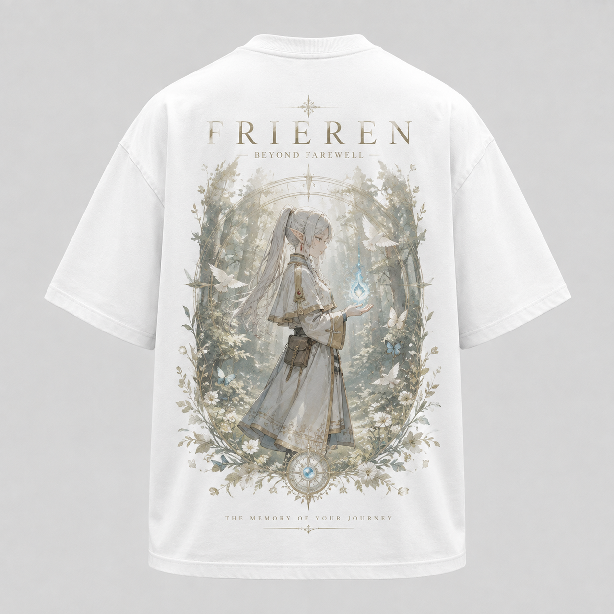 White t-shirt with Frieren Beyond Farewell graphic – photo 1