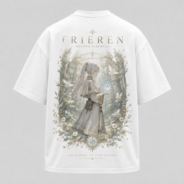 White t-shirt with Frieren Beyond Farewell graphic – photo 1