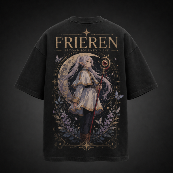 Black t-shirt with Frieren Beyond Journey's End graphic – photo 1