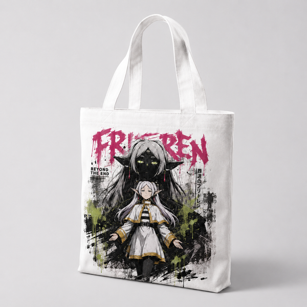 Natural tote bag with Frieren Beyond The End graphic – photo 2