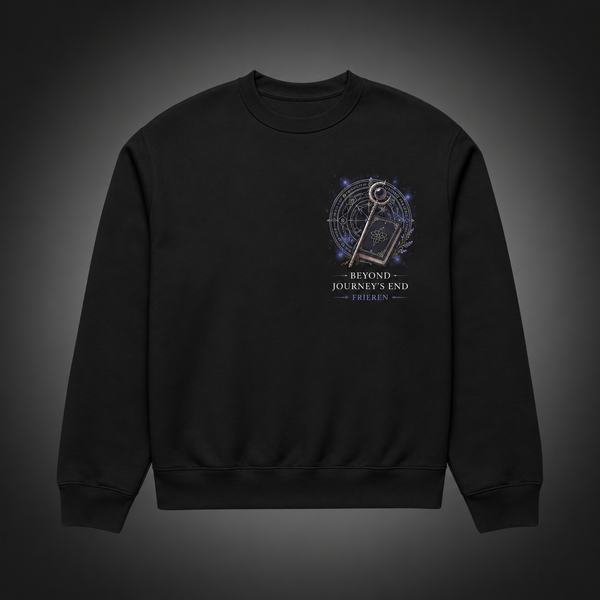 Black sweatshirt with Frieren, Fern, Stark Beyond Journey's End graphic – photo 2