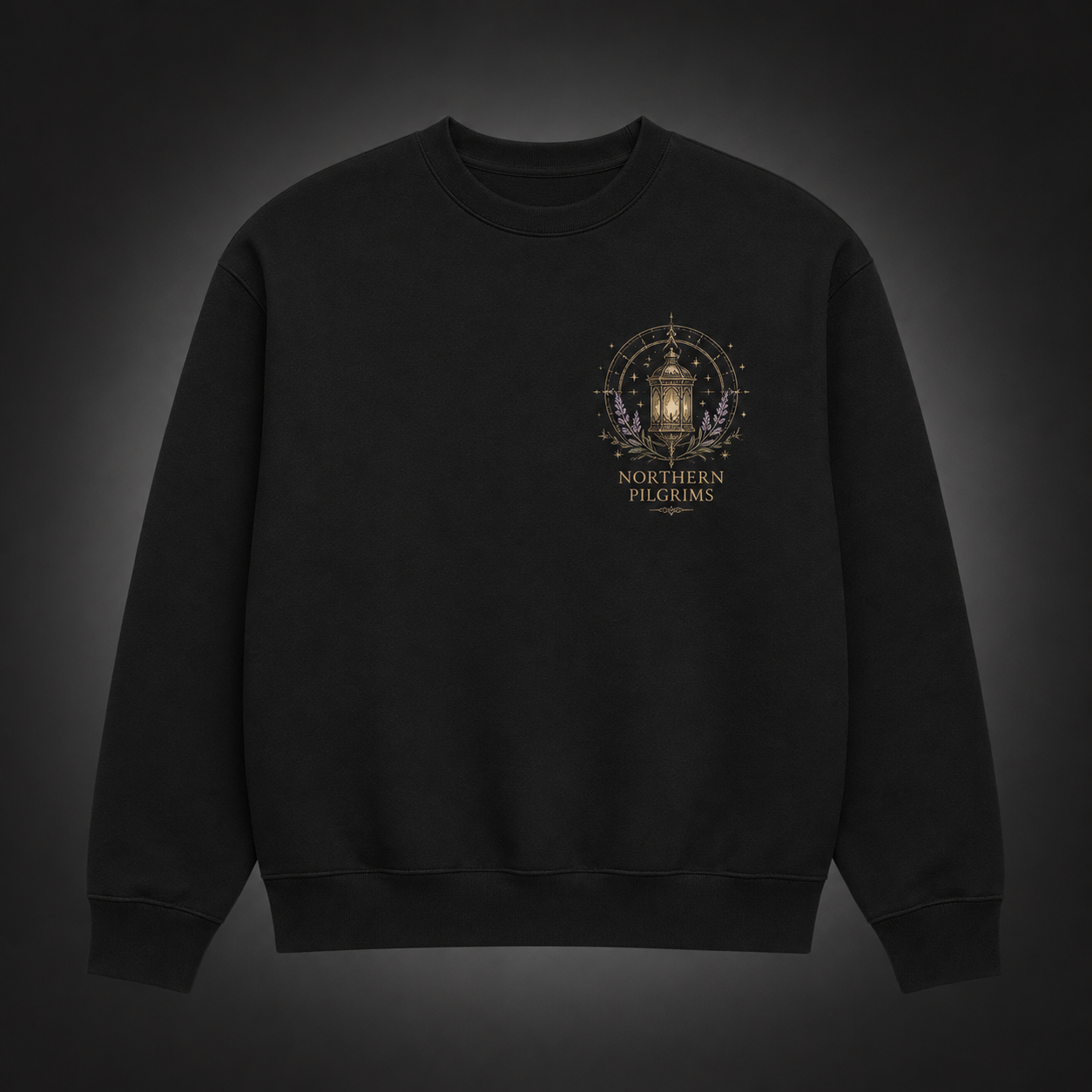 Black sweatshirt with Frieren, Fern, Stark Northern Pilgrims graphic – photo 2