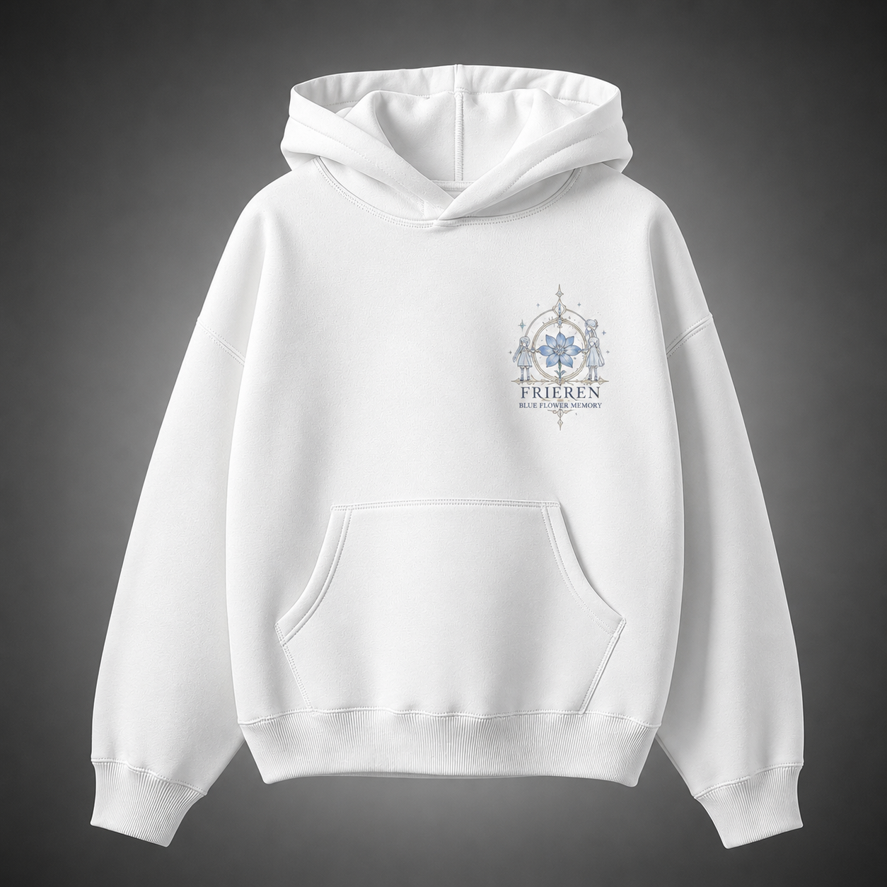 Black hoodie with Frieren, Fern & Stark Traveling Party graphic – photo 2