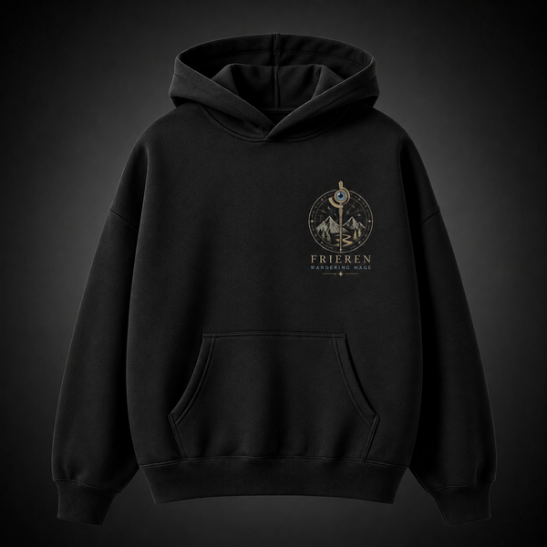 White hoodie with Frieren & Fern Twilight Memory graphic – photo 2