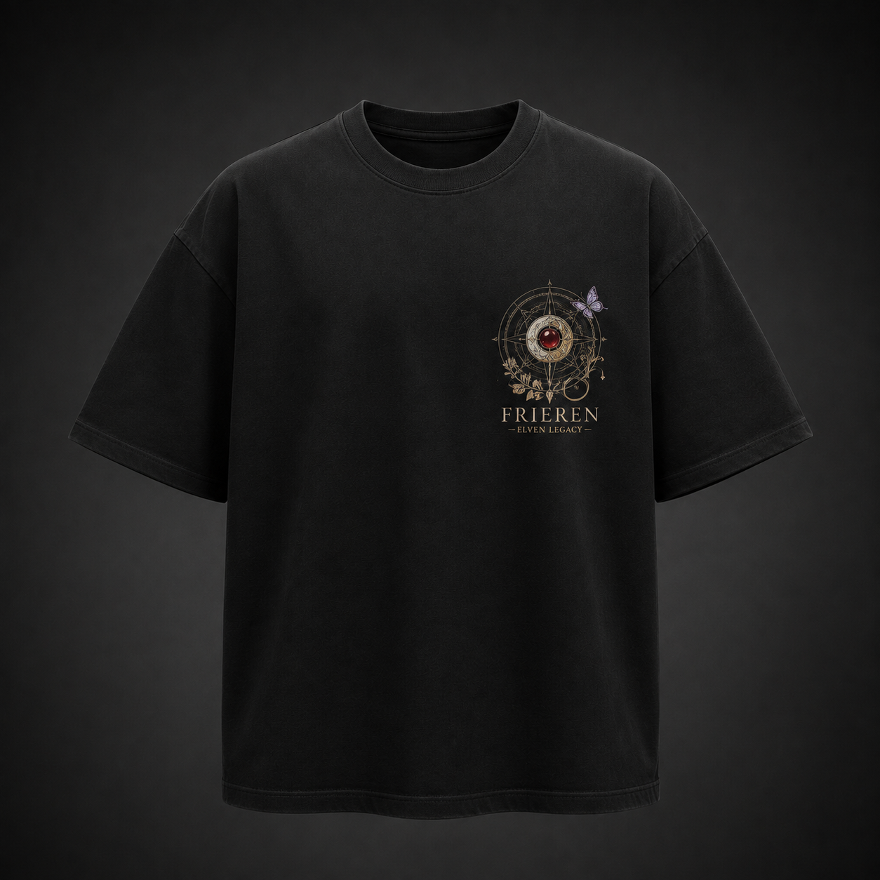 Black t-shirt with Frieren & Fern Two Mages One Journey graphic – photo 2