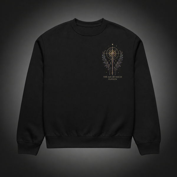 Black sweatshirt with Frieren, Flamme, Serie Age Of Mages graphic – photo 2