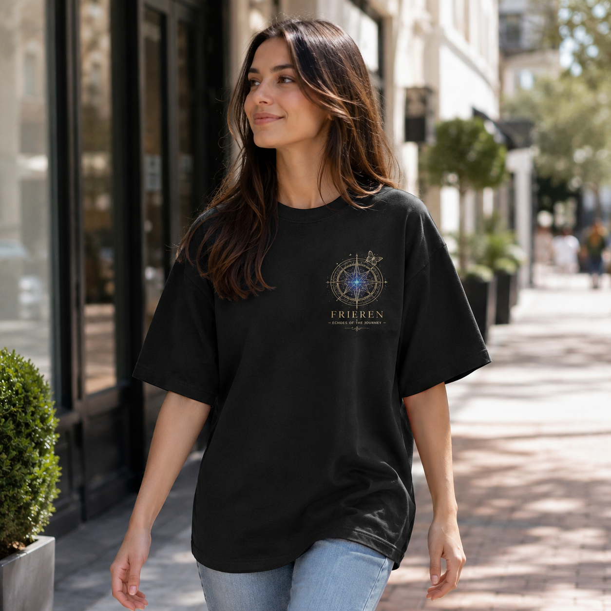 Black t-shirt with Frieren Memories Beyond Time graphic – photo 4