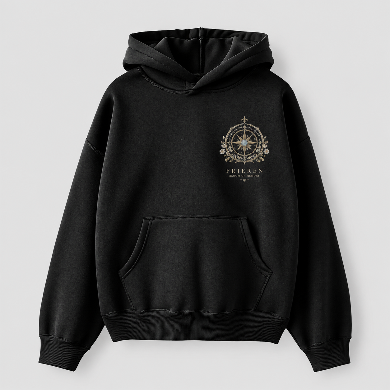 White hoodie with Frieren Whispers Beyond Time graphic – photo 2