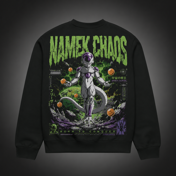 Black sweatshirt with Frieza Dragon Ball Namek Chaos graphic – photo 1
