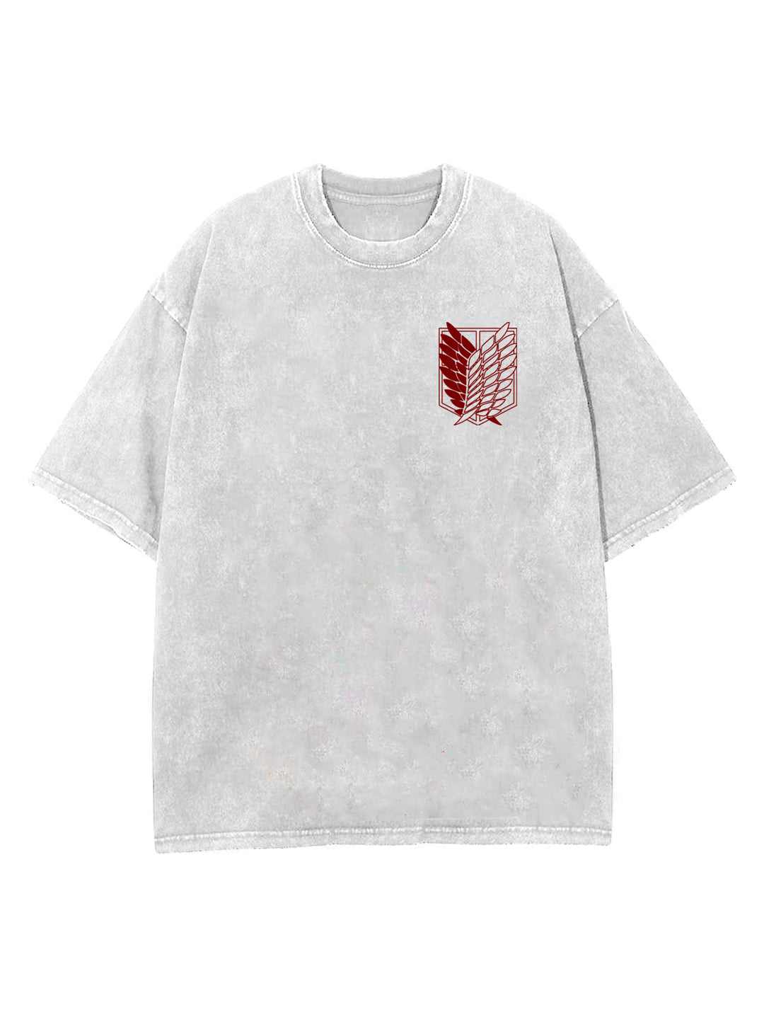 Washed grey t-shirt with Levi Ackerman and Eren Yeager Attack On Titan Wings of Freedom graphic – photo 2