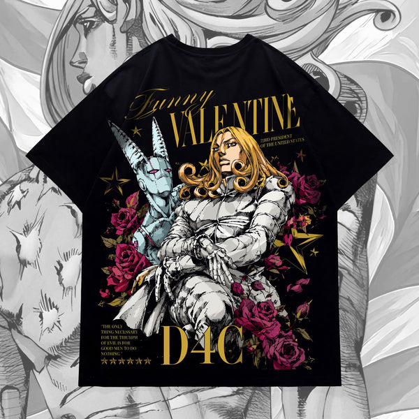 Funny Valentine Noir - JoJo's Bizarre Adventure Oversized Tee