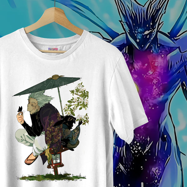 Garou Teahouse Scene - One Punch Man Oversized Tee