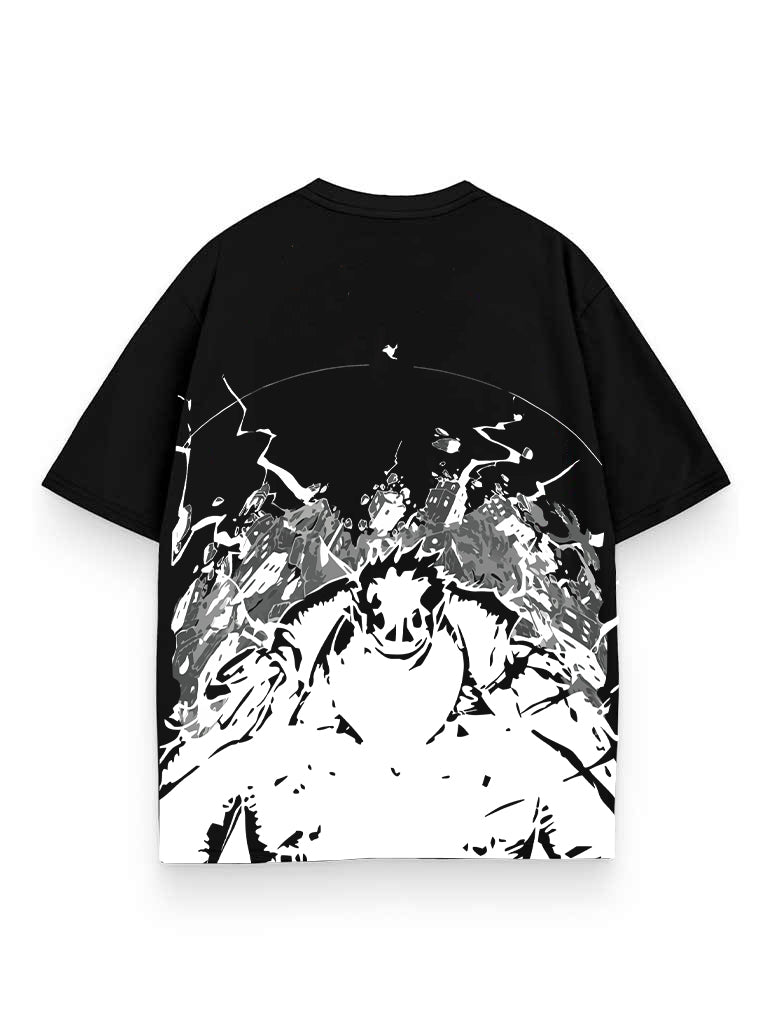 Black t-shirt with Monkey D. Luffy One Piece Mighty Vice graphic – photo 1