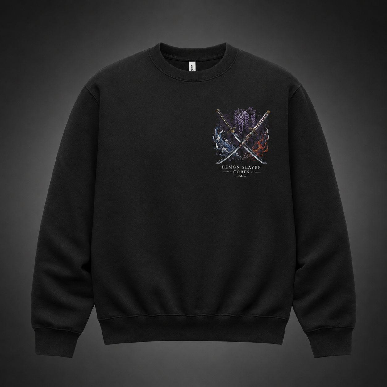 Black sweatshirt with Giyu Tomioka, Shinobu Kocho, Kyojuro Rengoku, Tanjiro Kamado Demon Slayer Hashira Legacy graphic – photo 2