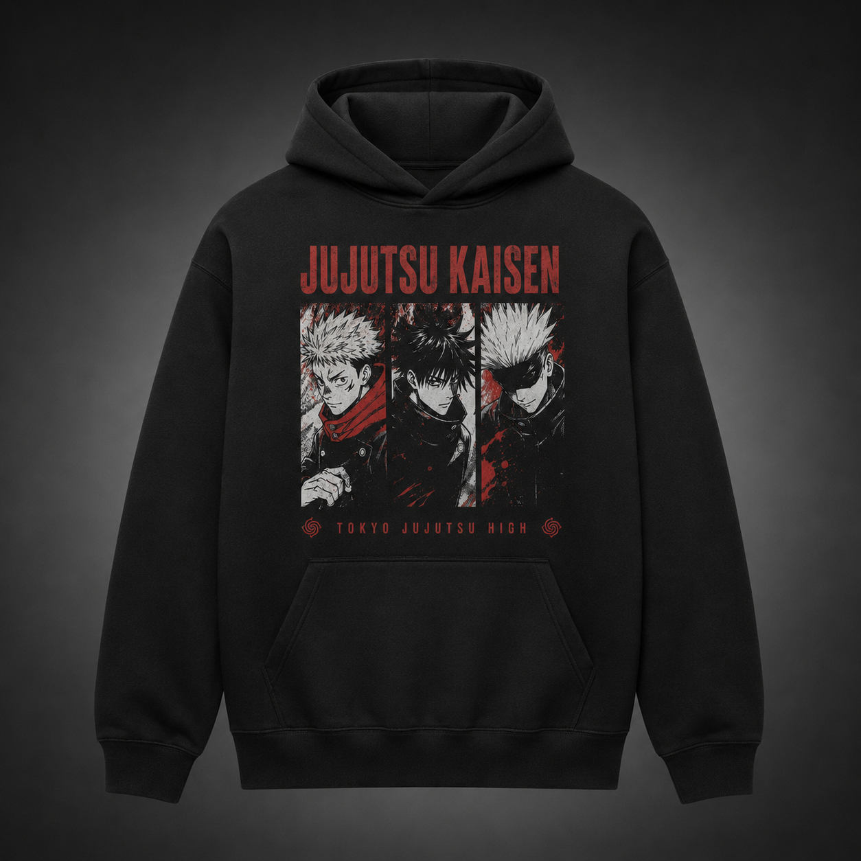 Black hoodie with Gojo Satoru Jujutsu Kaisen Break The Curse graphic – photo 2