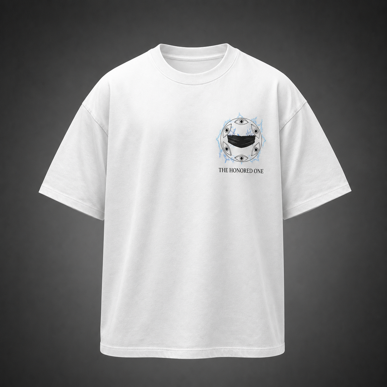 White t-shirt with Gojo Satoru Jujutsu Kaisen The Honored One graphic – photo 2