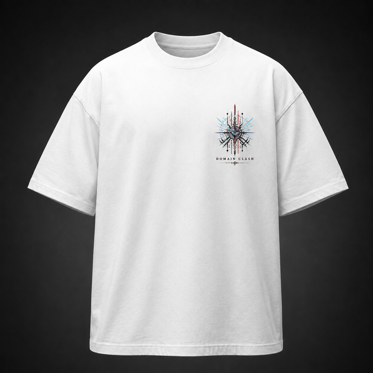 White t-shirt with Gojo Satoru & Sukuna Jujutsu Kaisen Domain Clash graphic – photo 2