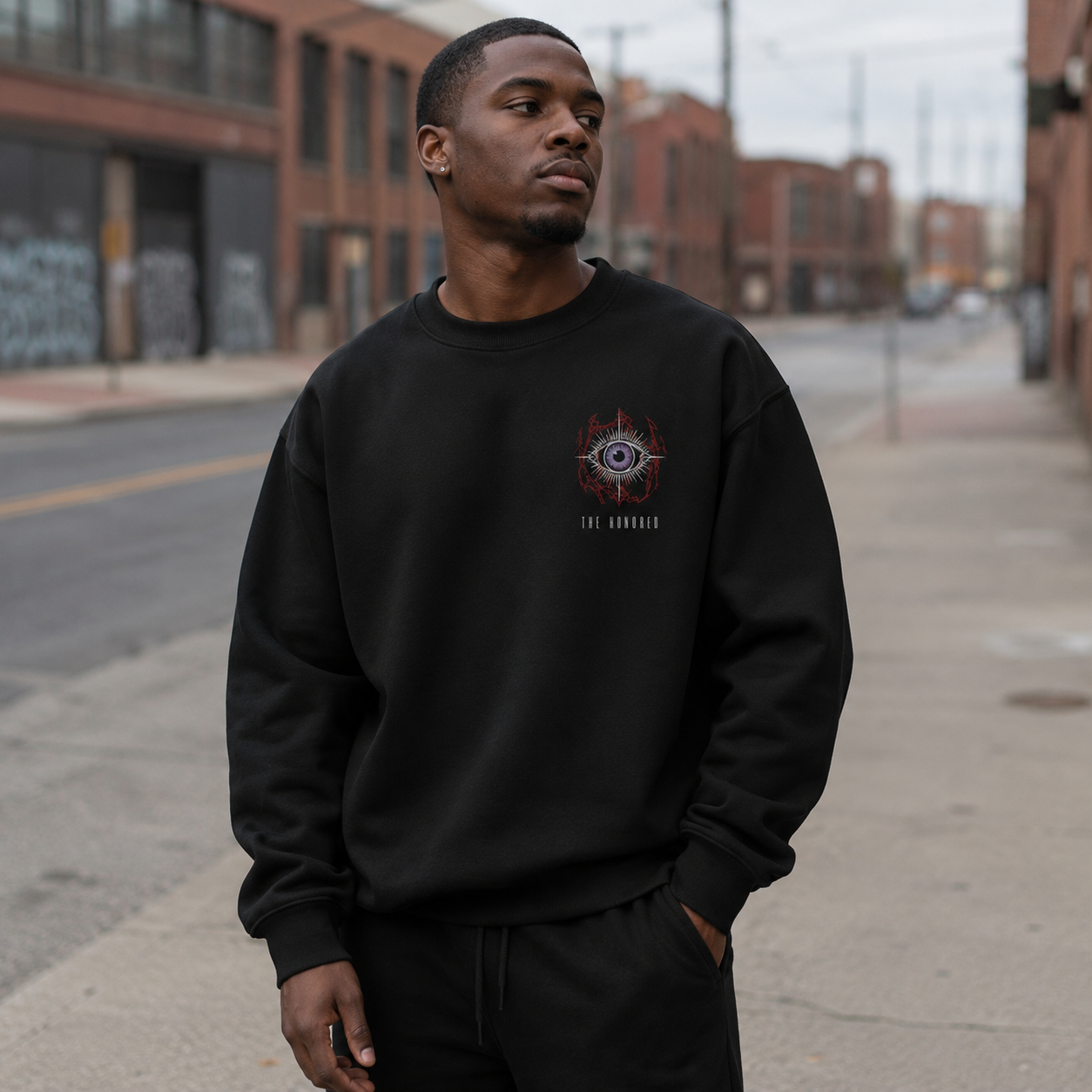 Black sweatshirt with Gojo Satoru & Sukuna Jujutsu Kaisen Honored Cursed graphic – photo 4