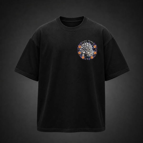 Black t-shirt with Goku Dragon Ball Cosmic Primal graphic – photo 2