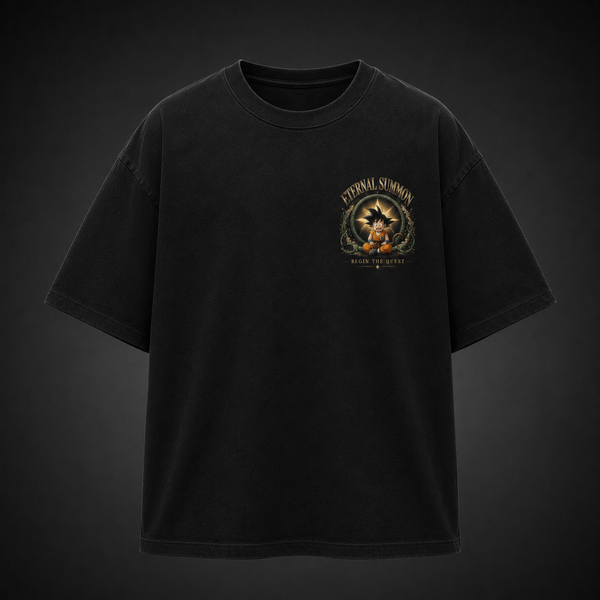 Black t-shirt with Goku Dragon Ball Eternal Summon graphic – photo 2
