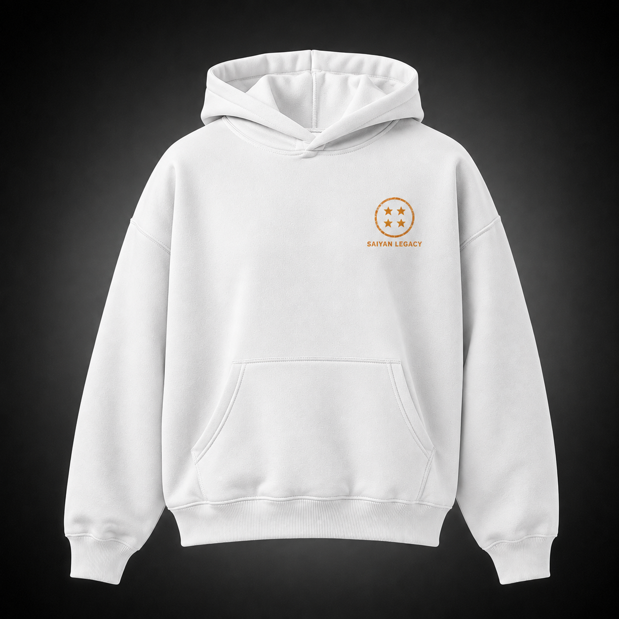 White hoodie with Goku Dragon Ball Saiyan Legacy graphic – photo 2