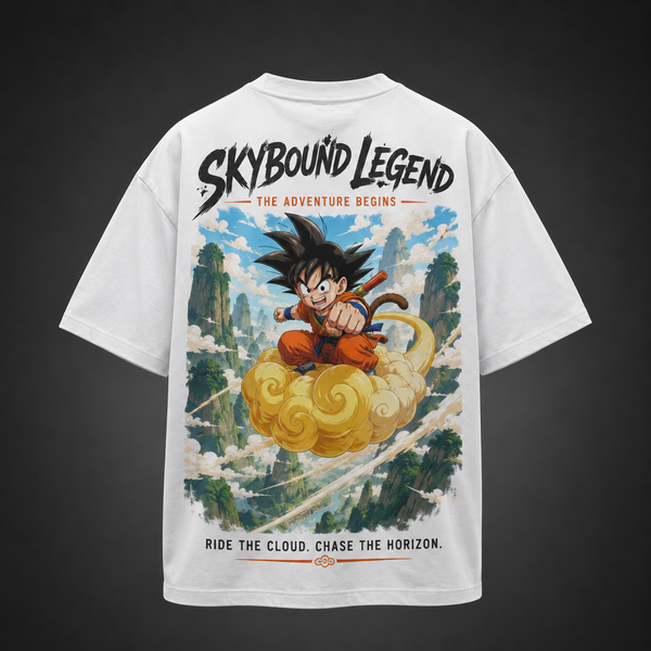 White t-shirt with Goku Dragon Ball Skybound Legend graphic – photo 1