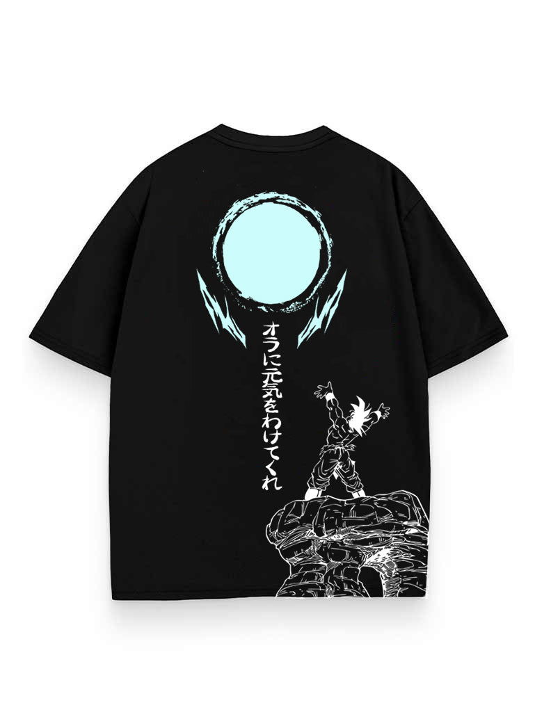 Black t-shirt with Son Goku Dragon Ball Spirit Bomb graphic – photo 1
