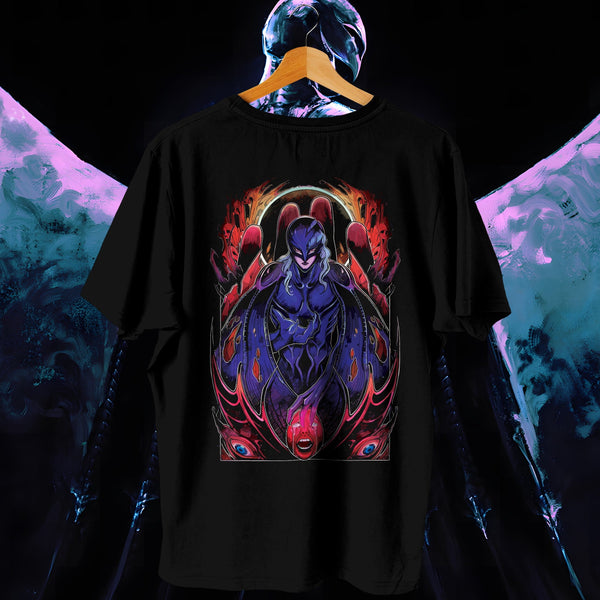 Griffith Hawk Eye Emblem Wings Backdrop - Berserk Oversized Tee