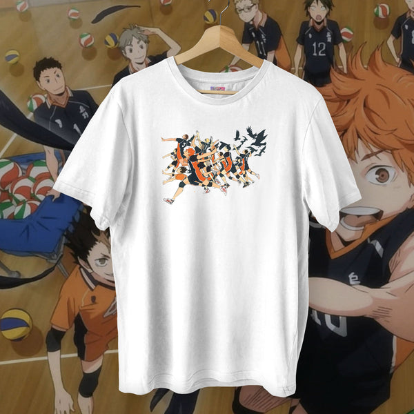 Team Spike Jump Collage - Haikyuu Oversized Tee