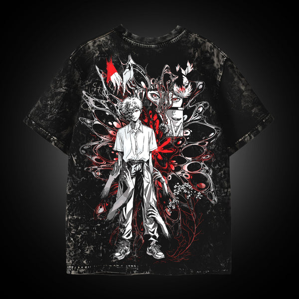 Distortion Acid Wash - The Summer Hikaru Died Oversized Tee