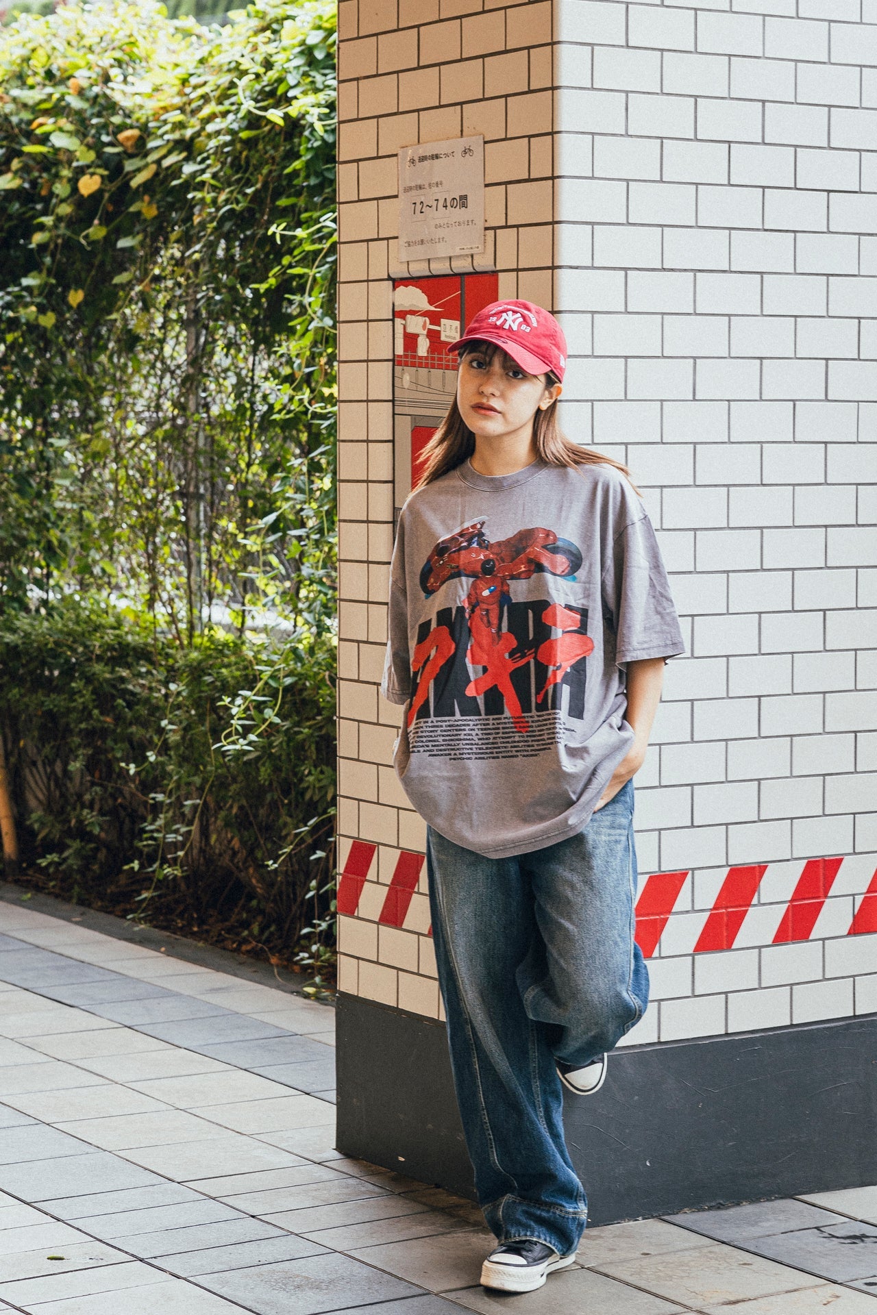 Washed grey t-shirt with Shotaro Kaneda Akira Neo Tokyo graphic – photo 2