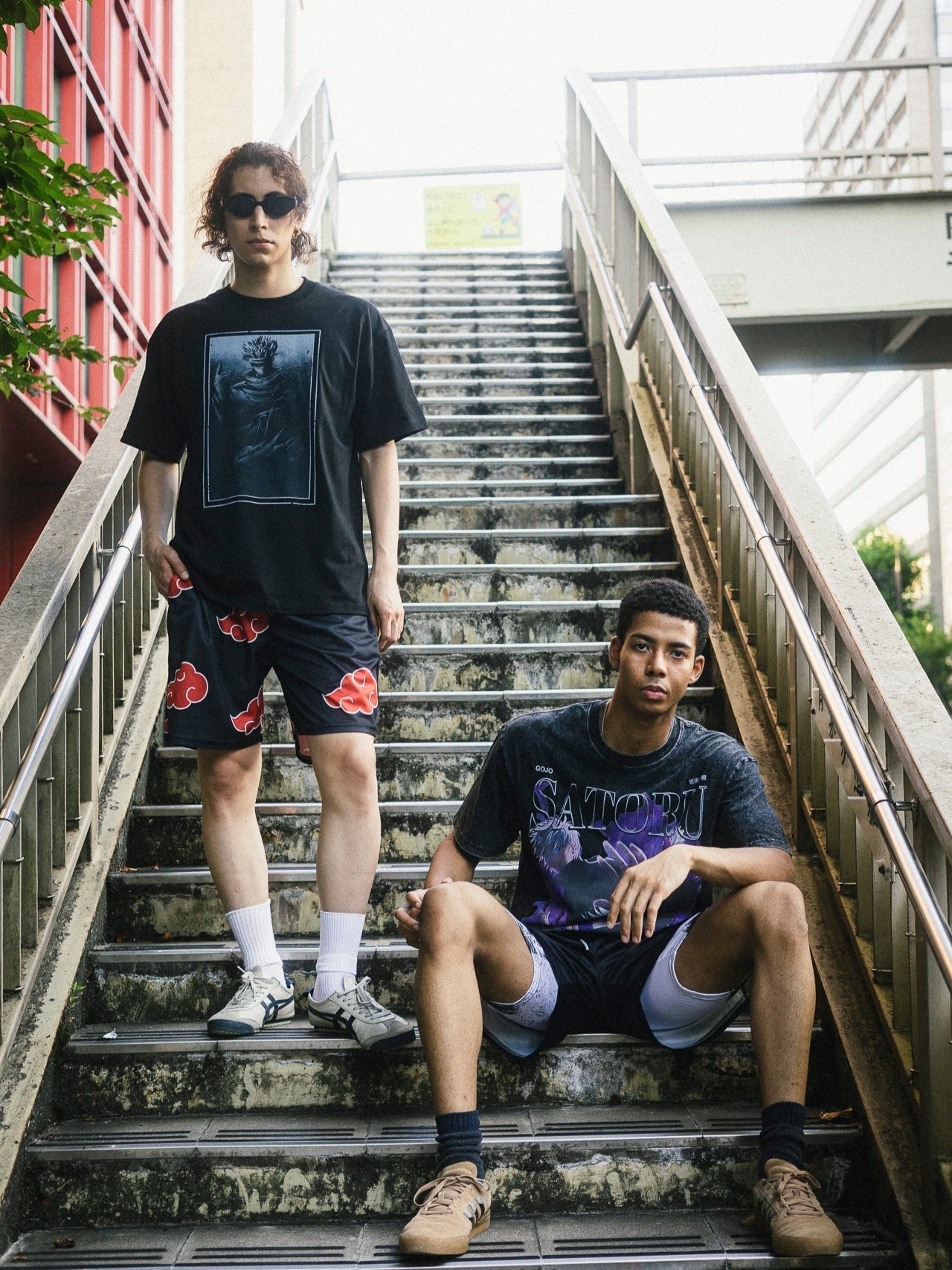 Black shorts with Akatsuki Cloud Naruto Clouds graphic – photo 4