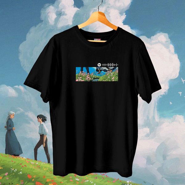 Meadow Scene Spotify Code - Howl's Moving Castle Oversized Tee