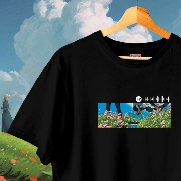Hilltop Walk Spotify Code - Howl's Moving Castle Oversized Tee